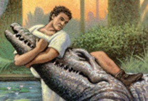 Marcus Didius Falco and crocodile