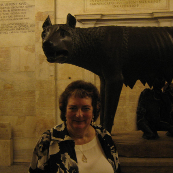 With the Colosseum wolf
